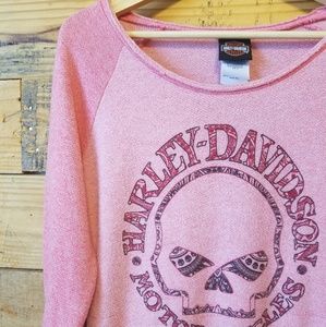 Harley Davidson Long Sleeve Burnout Style